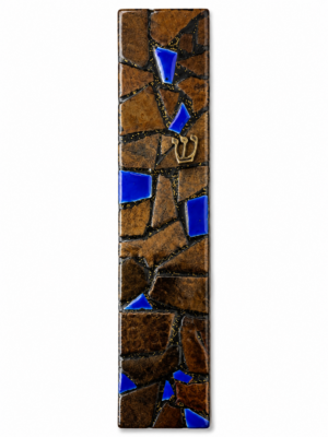 Mezouza artisanale de la collection Moïse réalisée à la main en micro-mosaïque
